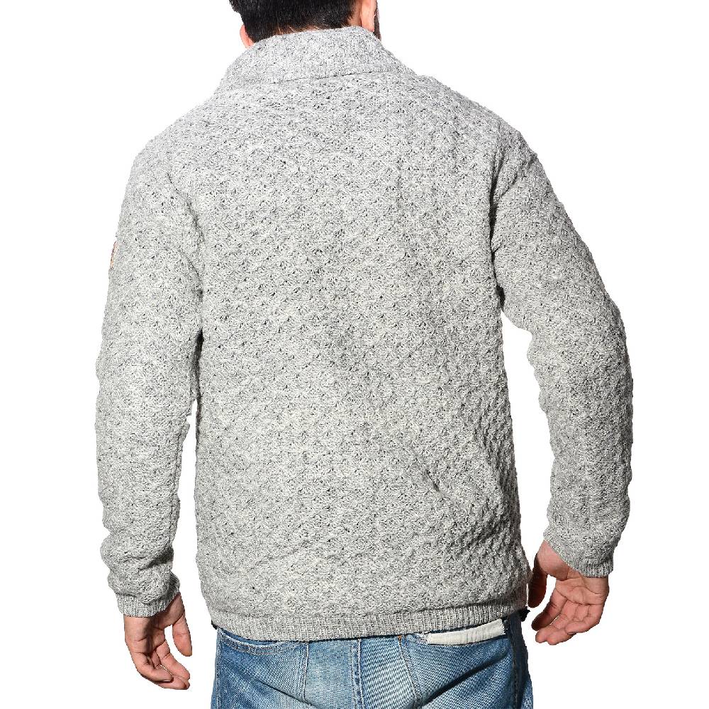 Kunst Und Magie Kunst und Magie Herren Strickpullover Wollpullover mit Schalkragen und warmen Fleecefutter Online Outlet