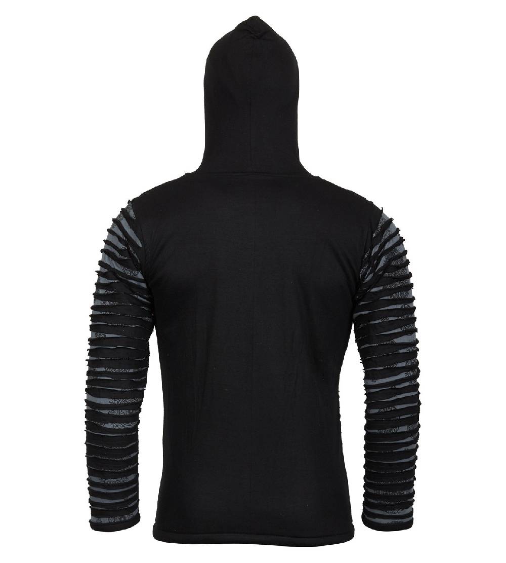 Kunst Und Magie Kunst und Magie Männer Cutwork Goa Jacke mit Kapuze Große Rabatte