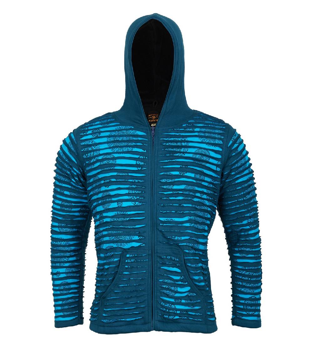 Kunst Und Magie Kunst und Magie Männer Cutwork Goa Jacke mit Kapuze Große Rabatte
