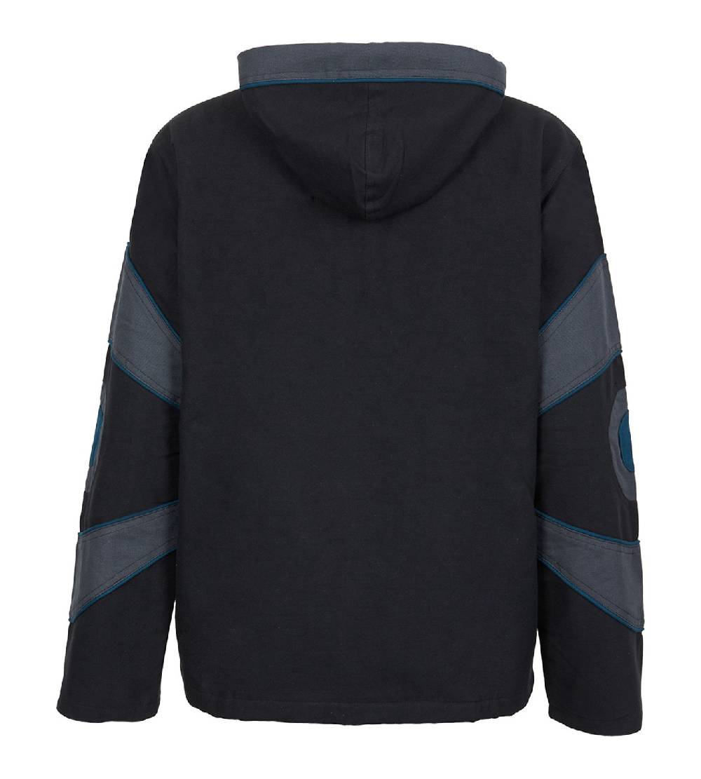 Kunst Und Magie Kunst und Magie Goa Canvas Baumwolljacke für Herren mit Fleecefutter Neuheiten