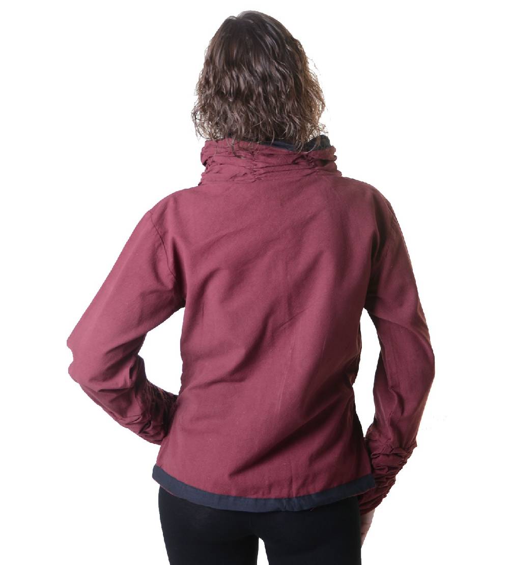 Kunst Und Magie Damen Sweatjacke aus Baumwolle im ausgefallenen Rüschen-Look mit Reißverschluss Riesige Ersparnisse