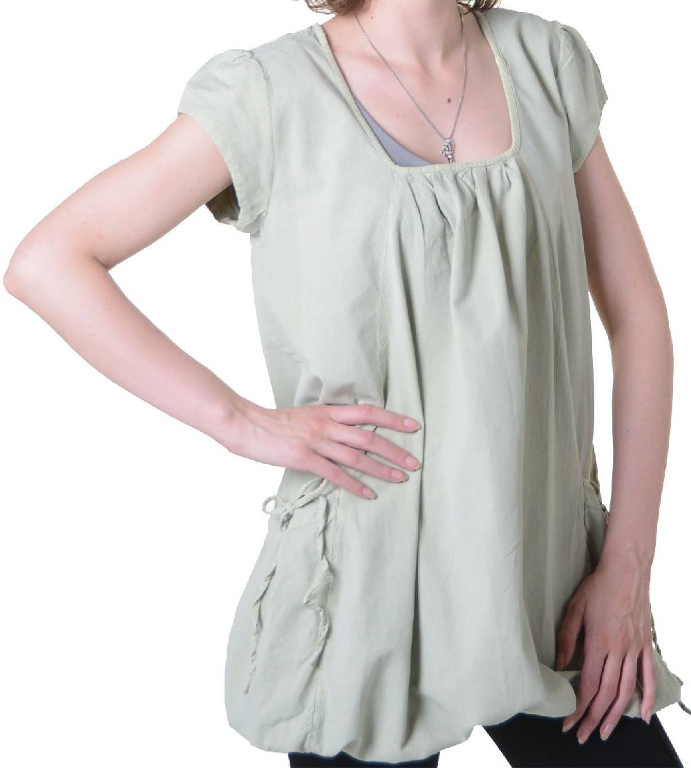 Kunst Und Magie Hippie Sommer-Top Damen Oberteil mit zwei Taschen - Überzieher, Bluse Tiefpreis