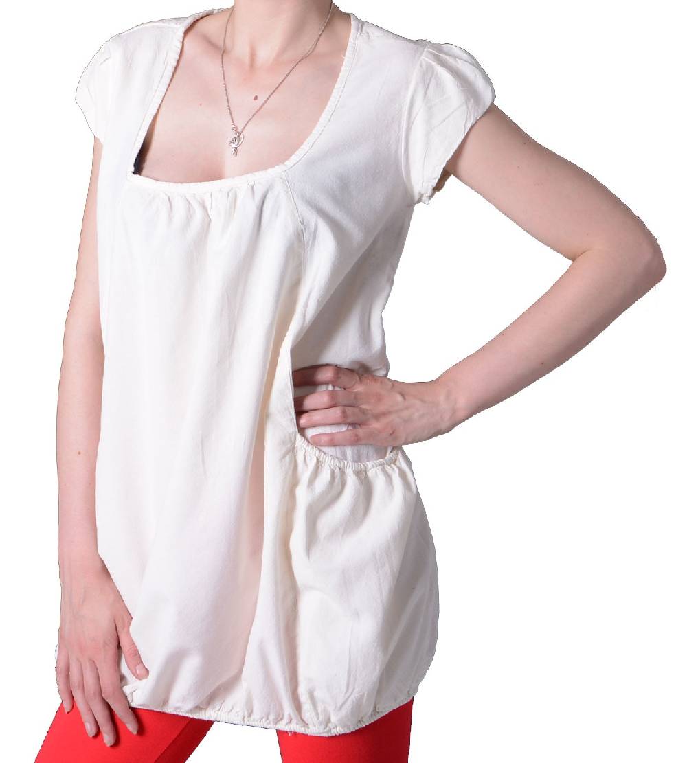 Kunst Und Magie Hippie Sommer-Top Damen Oberteil mit zwei Taschen - Überzieher, Bluse Tiefpreis