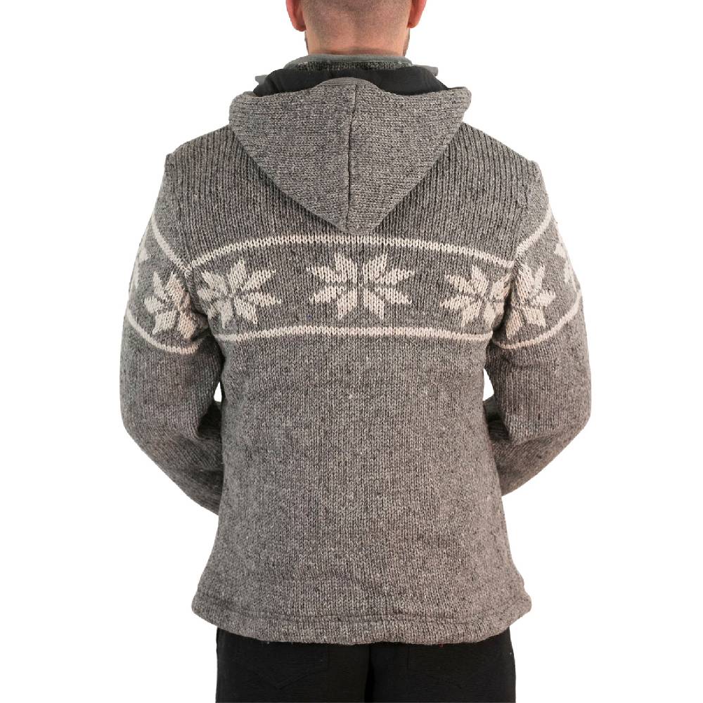 Kunst Und Magie Snowboard Strickjacke Nordisch Wolljacke mit Fleecefutter und abnehmbarer Kapuze Bis zu 50% Rabatt