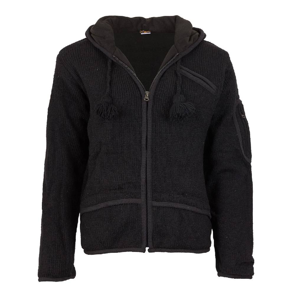 Kunst Und Magie Herren Strickjacke Wolljacke mit Fleecefutter und langer Zipfelkapuze Bis zu 65% Rabatt