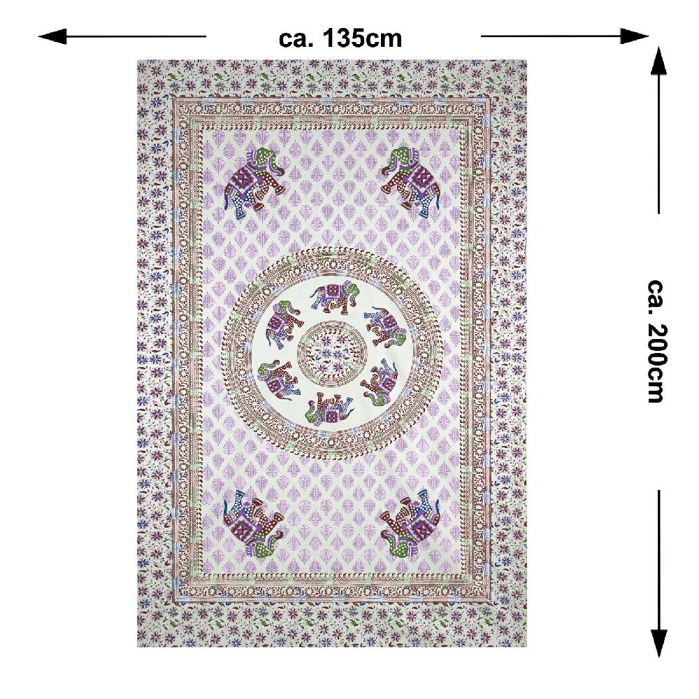 Kunst Und Magie Kunst und Magie Tagesdecke Wandbehang Deko Tuch Elefant Mandala ca 135 x 200cm Rabatte dieses Monats
