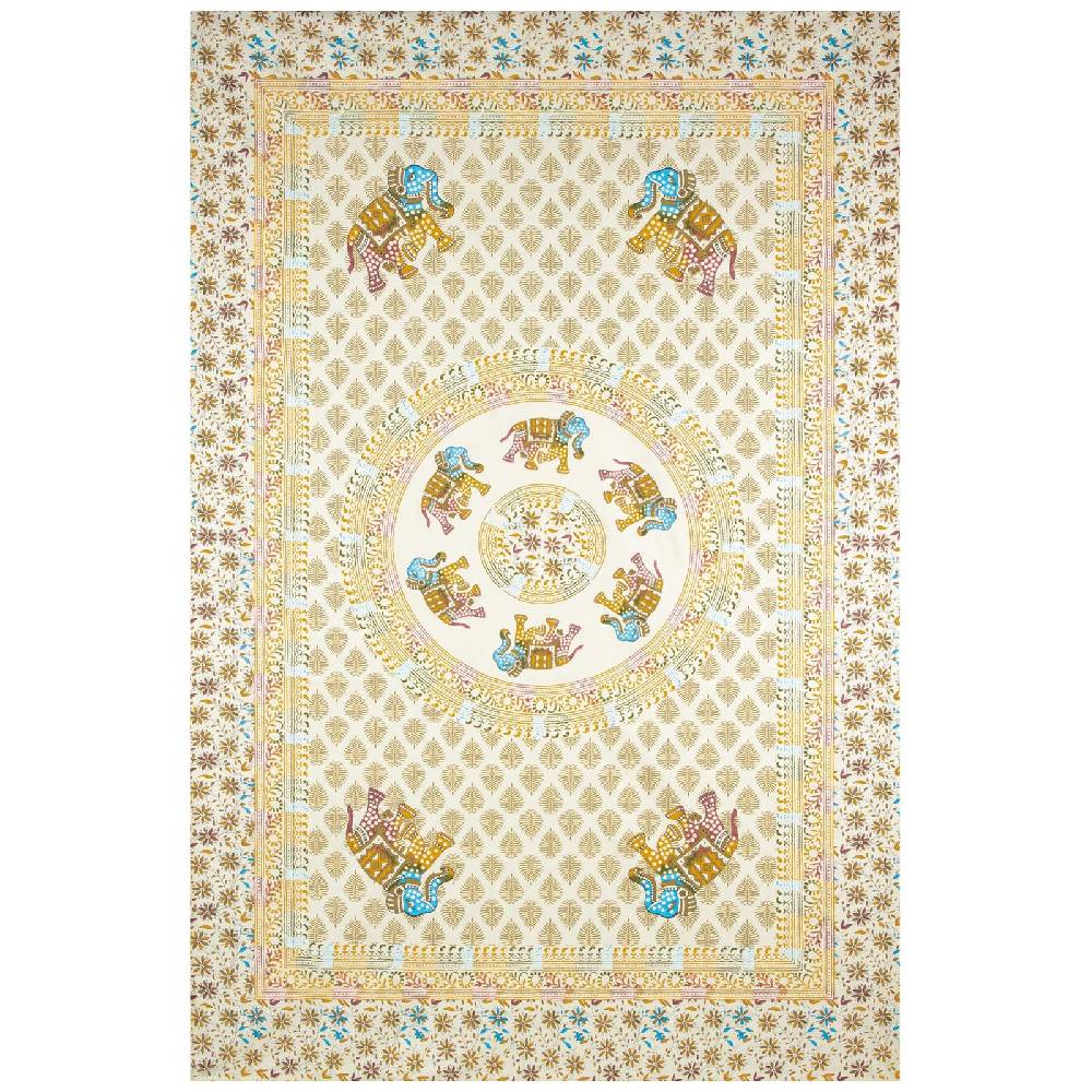 Kunst Und Magie Kunst und Magie Tagesdecke Wandbehang Deko Tuch Elefant Mandala ca 135 x 200cm 2025