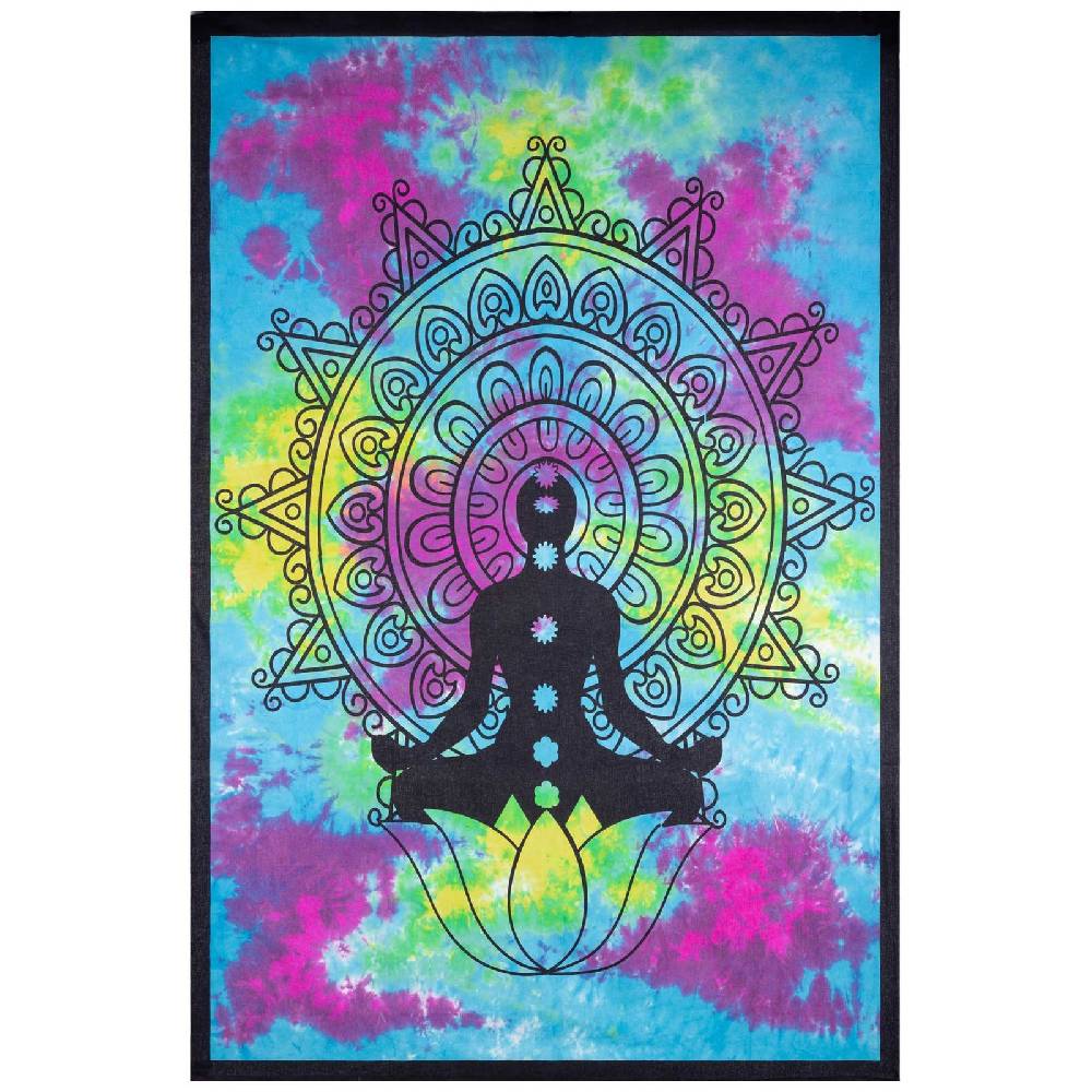 Kunst Und Magie Kunst und Magie Tagesdecke Wandbehang Bunt Deko Tuch Buddha Chackra Meditation ca.200x135cm Verkauf