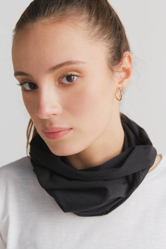 Leela Cotton 9625-021 | Unisex Schlauchschal - Schwarz Top Angebot
