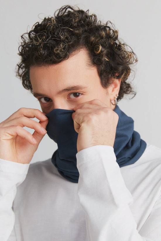 Leela Cotton 9625-048 | Unisex Schlauchschal - Navy Exklusive Angebote