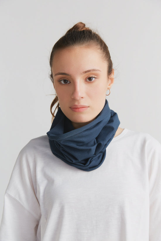 Leela Cotton 9625-048 | Unisex Schlauchschal - Navy Exklusive Angebote