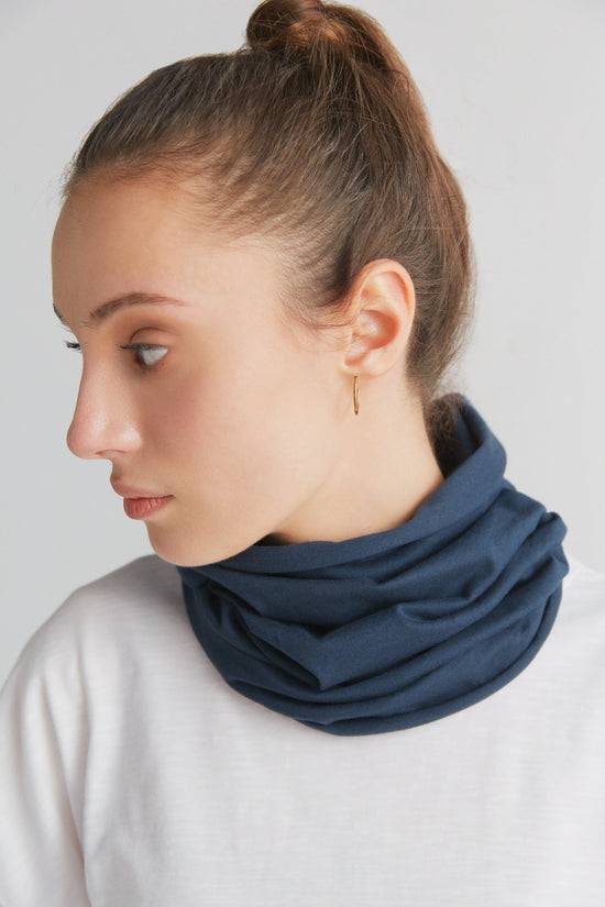 Leela Cotton 9625-048 | Unisex Schlauchschal - Navy Exklusive Angebote