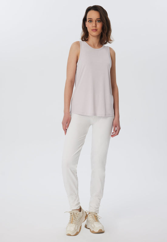 Leela Cotton 4415W | Damen Yogahose stretch - Naturweiss Blitzangebot