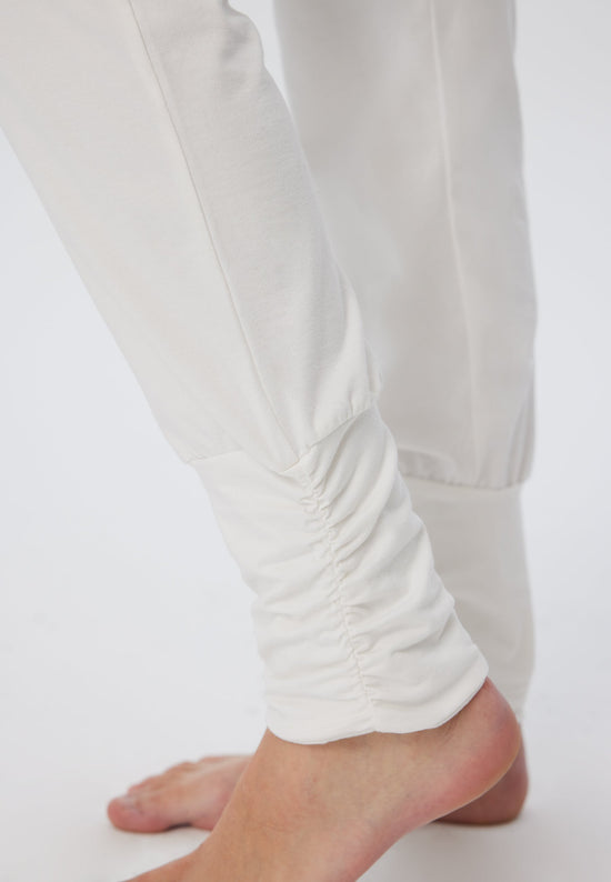 Leela Cotton 4415W | Damen Yogahose stretch - Naturweiss Blitzangebot
