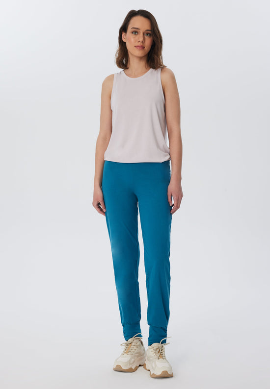 Leela Cotton 4415P | Damen Yogahose stretch - Petrol Große Rabatte