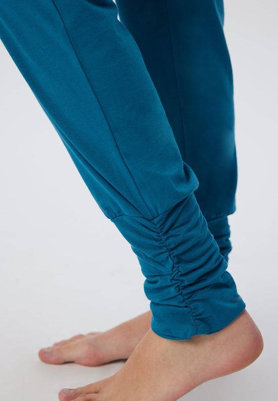 Leela Cotton 4415P | Damen Yogahose stretch - Petrol Große Rabatte