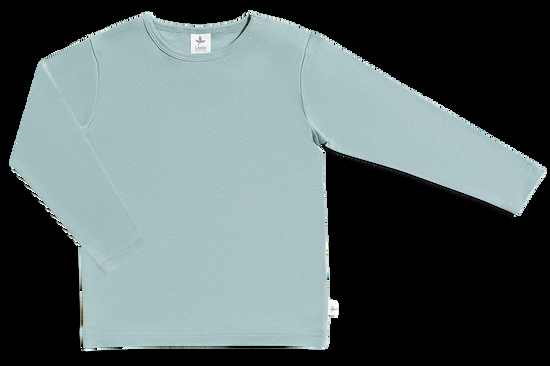 Leela Cotton 2286 | Baby Basic Langarmshirt - Taubenblau Tiefpreis