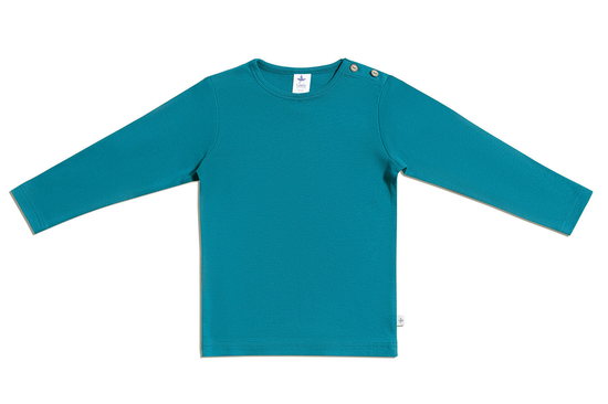 Leela Cotton 2065 | Baby Basic Langarmshirt - Ozeanblau Super Sparpreis