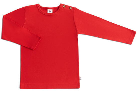 Leela Cotton 2064 | Baby Basic Langarmshirt - Ziegelrot