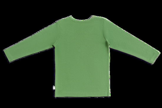 Leela Cotton 2060W | Baby Basic Langarmshirt - Waldgrün Letzte 3 Tage