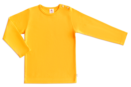 Leela Cotton 2060O | Baby Basic Langarmshirt - Sonnengelb
