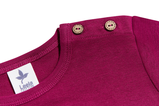 Leela Cotton 2060F | Baby Basic Langarmshirt - Fuchsia Neueste Stile