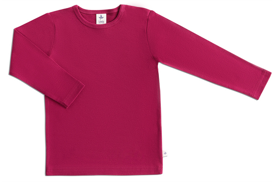 Leela Cotton 2060F | Baby Basic Langarmshirt - Fuchsia Neueste Stile