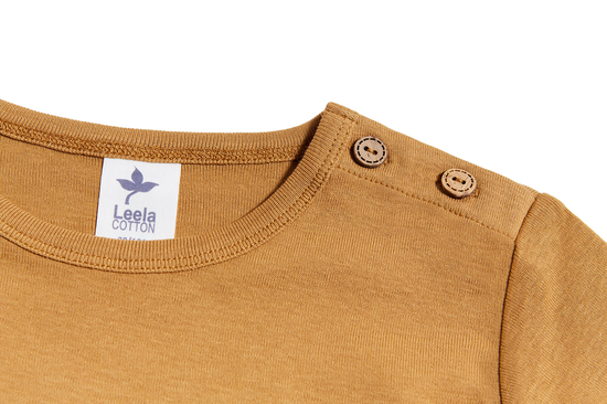 Leela Cotton 2060 IN | Baby Basic Langarmshirt - Ingwer Letzter Tag
