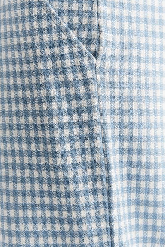 Leela Cotton 2455-02 | Herren Homewear Hose kariert - Denimblau-Natur Zeitbegrenzte Promotion