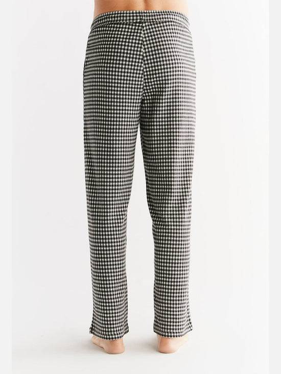 Leela Cotton 2455-01 | Herren Homewear Hose kariert - Schwarz/Grau/Natur Bis zu 50% Rabatt
