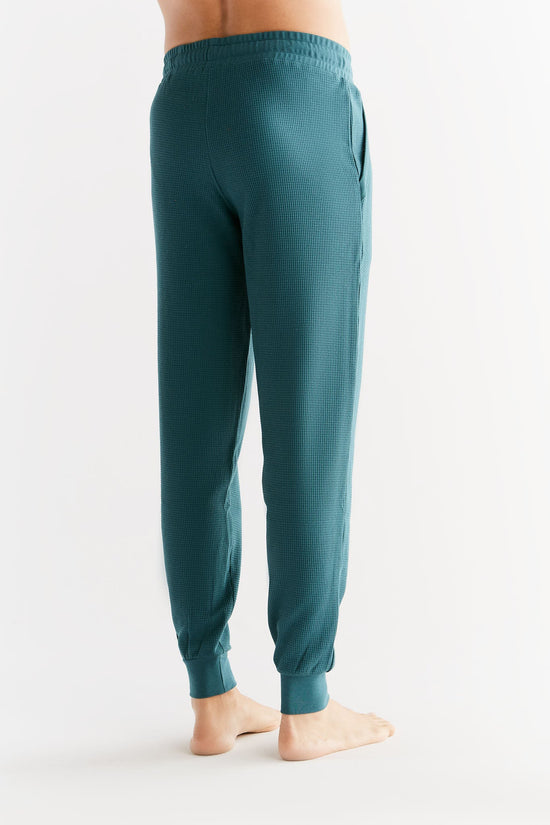 Leela Cotton 2454-063 | Waffel Strick Herrenhose - Tanne Discount Store für neue Produkte