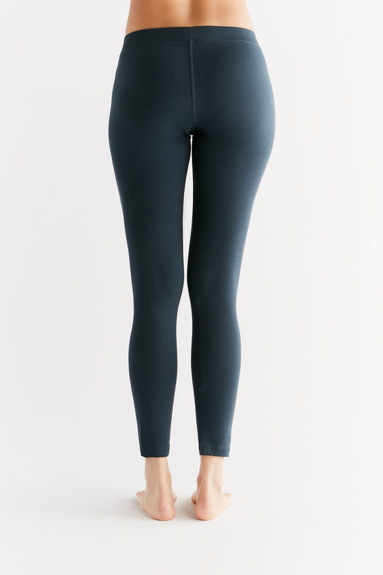 Leela Cotton 1611-048 | Damen Leggings Baumwolljersey - Navy Clearance-Verkauf