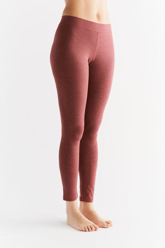 Leela Cotton 1611-062 | Damen Leggings Baumwolljersey - Kaffee/Rostrot Kostenloser Versand international