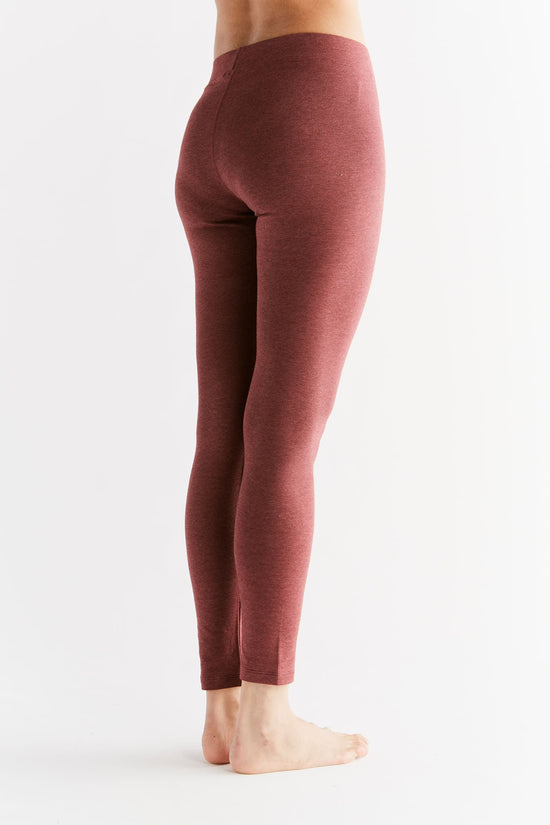 Leela Cotton 1611-062 | Damen Leggings Baumwolljersey - Kaffee/Rostrot Kostenloser Versand international