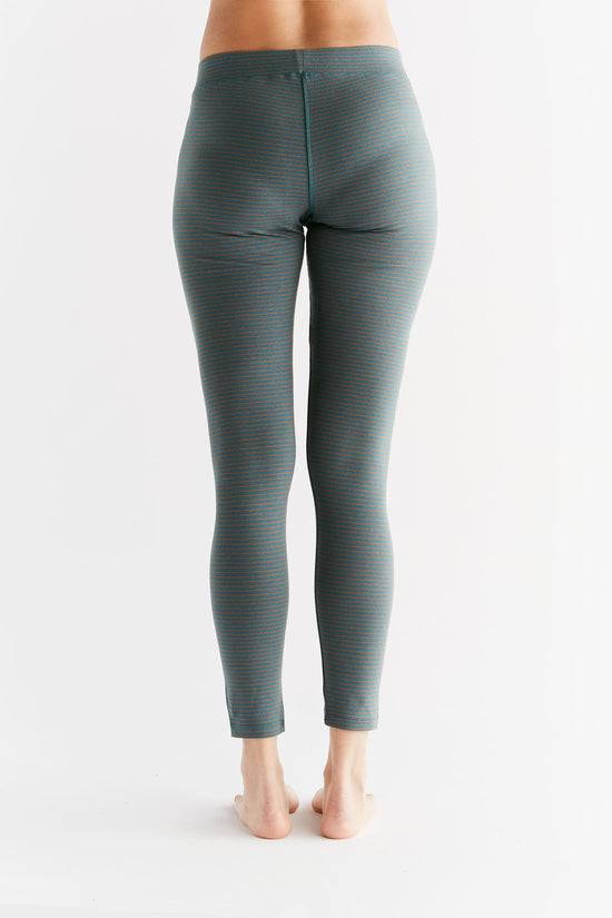 Leela Cotton 1611-064 | Damen Leggings Baumwolljersey - Tanne/Tabasco Fabrikladen