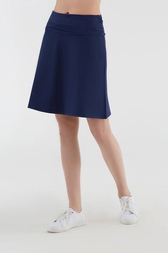 Leela Cotton 1418-02 | Rock A-Linie mit Komfortbund - Admiralblau Auslauf
