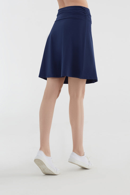 Leela Cotton 1418-02 | Rock A-Linie mit Komfortbund - Admiralblau Auslauf