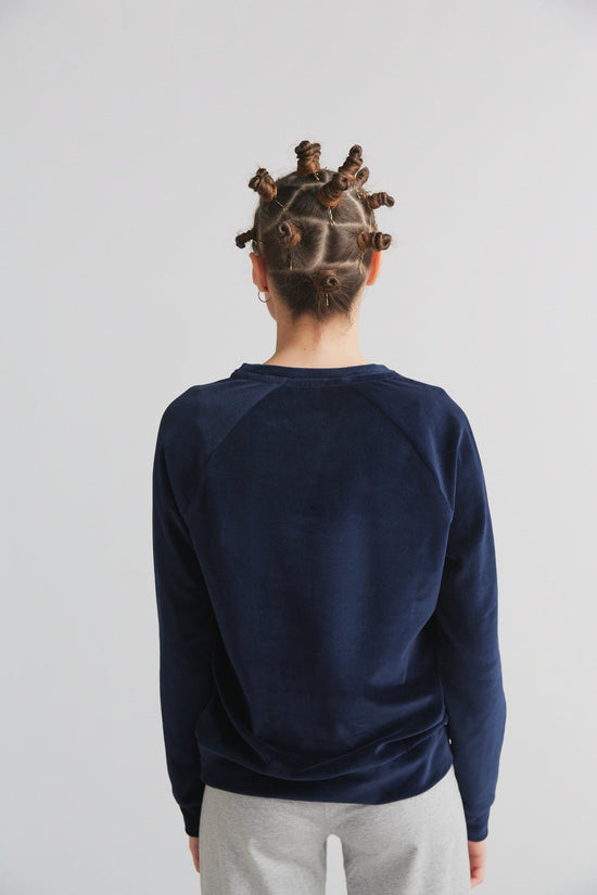 Leela Cotton 1277-045 | Damen Nickysweatshirt - Nachtblau Angebote