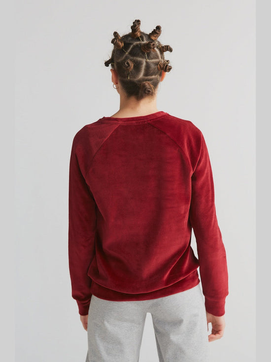 Leela Cotton 1277-030 | Damen Nickysweatshirt - Bordeaux Hotsell