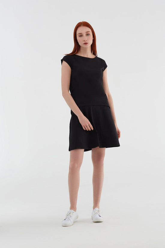 Leela Cotton 1261-01 | Damen Blusen-Shirt - Schwarz Schlussverkauf