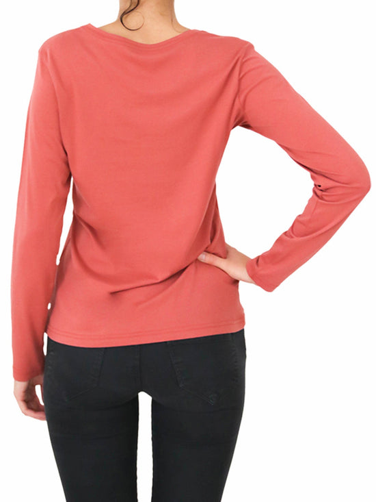 Leela Cotton 1251-04 | Damen Langarmshirt - Zedernstaub Fabrikverkauf