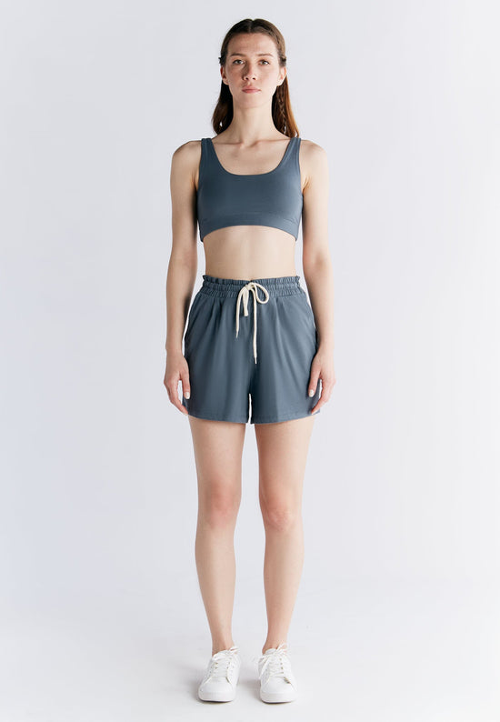 Leela Cotton 1440-068 | Pyjama-Shorts - Dunklerschiefer Sonderangebot