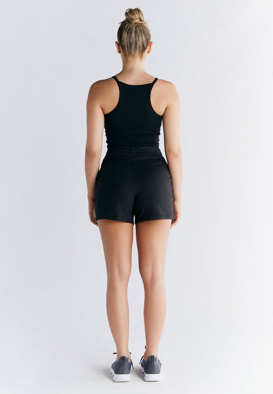 Leela Cotton 1217-021 | Crop-Top - Schwarz Versandkostenfrei