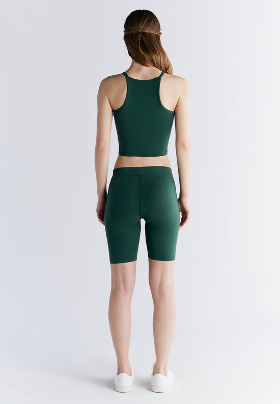 Leela Cotton 1217-067 | Crop-Top - Tannennadel Begrenztes Angebot