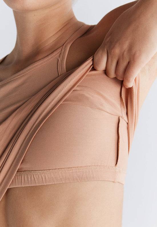 Leela Cotton 1217-070 | Crop-Top - Café Crema Preisnachlass