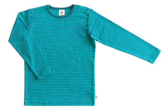 Leela Cotton 2840 | Baby Basic Langarmshirt - Donaublau/Lapis Weihnachtsangebot