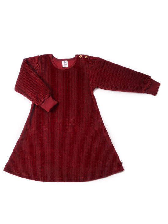 Leela Cotton 2624 BO | Baby Cordkleid - Bordeaux