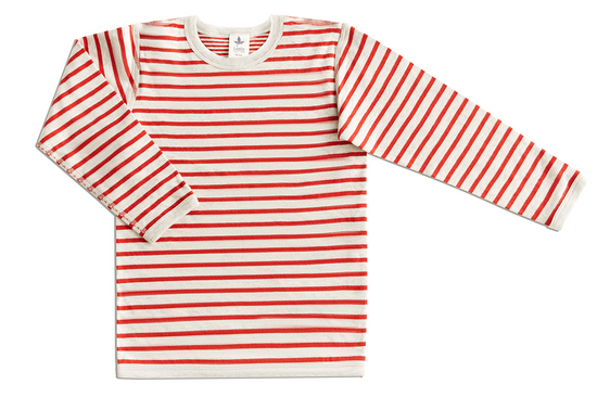 Leela Cotton 2460 | Baby Wendelangarmshirt - Grau-Ziegelrot Vatertagsangebot