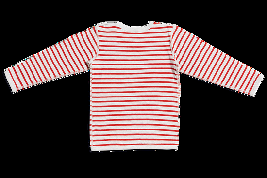 Leela Cotton 2460 | Baby Wendelangarmshirt - Grau-Ziegelrot Vatertagsangebot