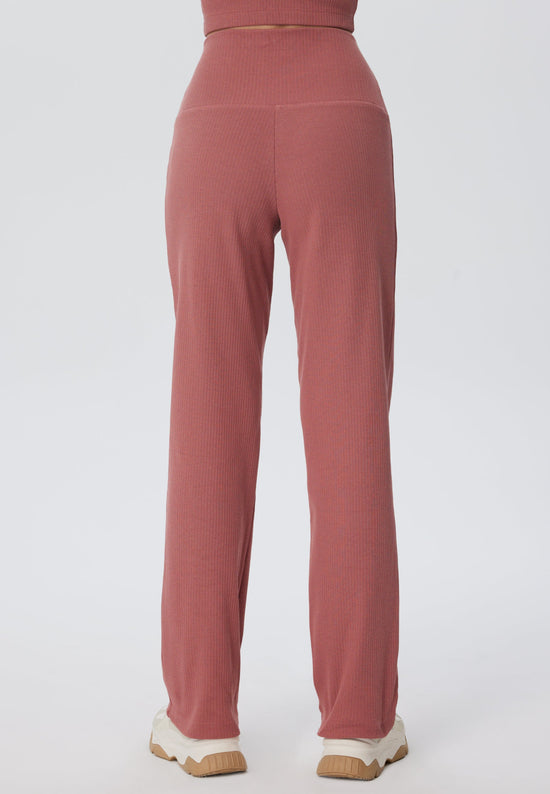 Leela Cotton 4071-072 | Ripp Hose - Dunkel Mauve Neueste Mode